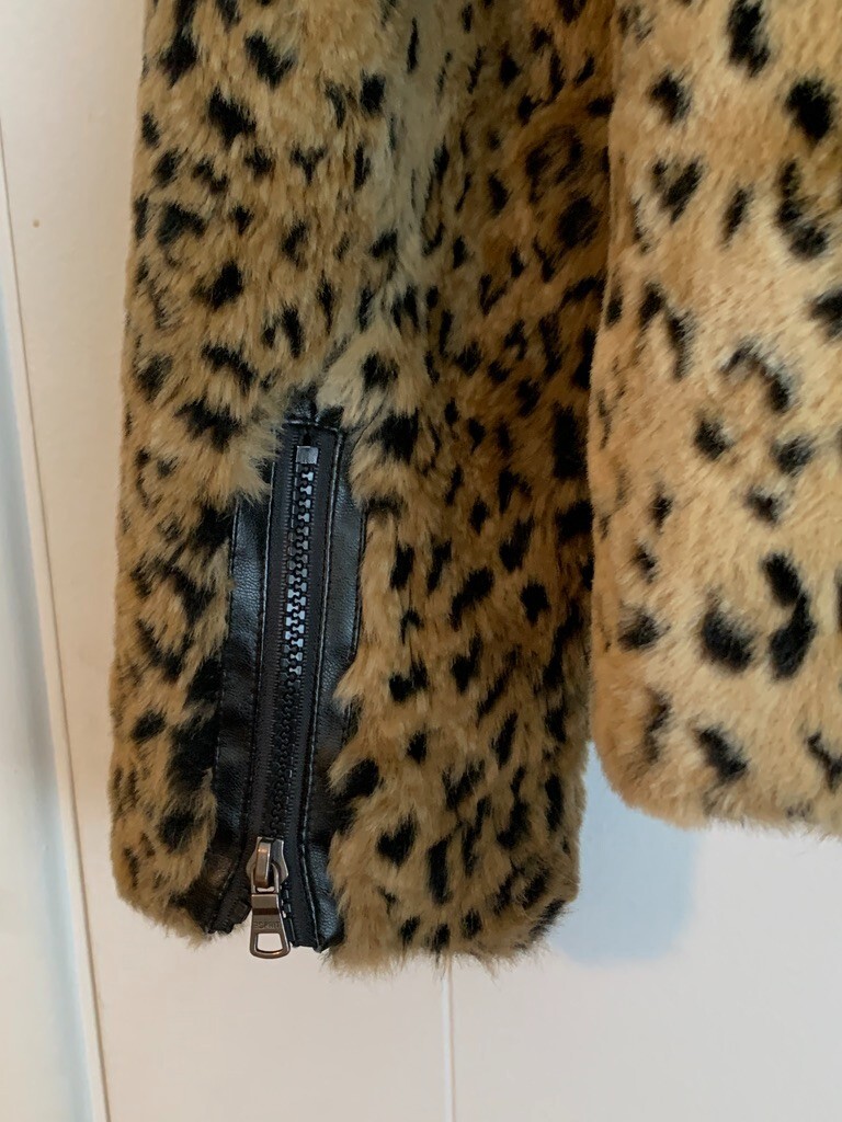 Vintage 90's Esprit Faux Cheetah Fur Jacket Cropped (s) | eBay