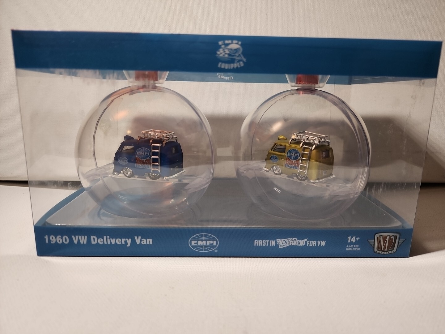 Volkswagen Vans DIE-CAST CHRISTMAS BALL 1960 VW DELIVERY VAN EMPI POWER 2 SET