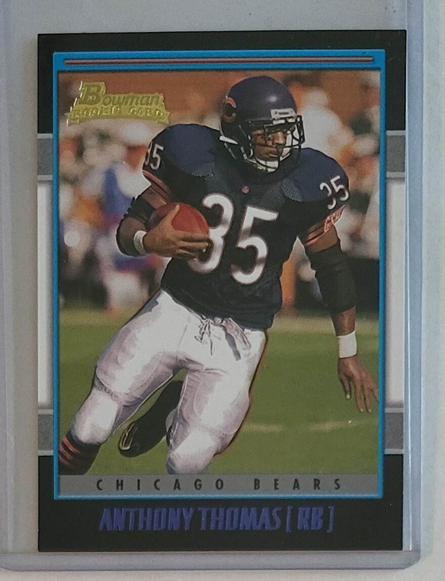 2001 Bowman Rookie Blue #175 Anthony Thomas Chicago Bears Football Card 