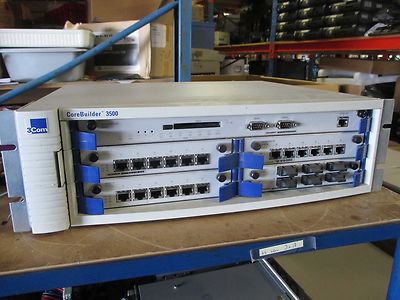 3Com CoreBuilder 3500 3C35100 Modular Chassis with 2x PSU - EMPTY EXCL MODULES