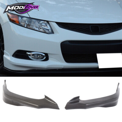 Fits 12-13 Honda Civic Coupe HFP Style Front Bumper Lip Kit Side Apron PU