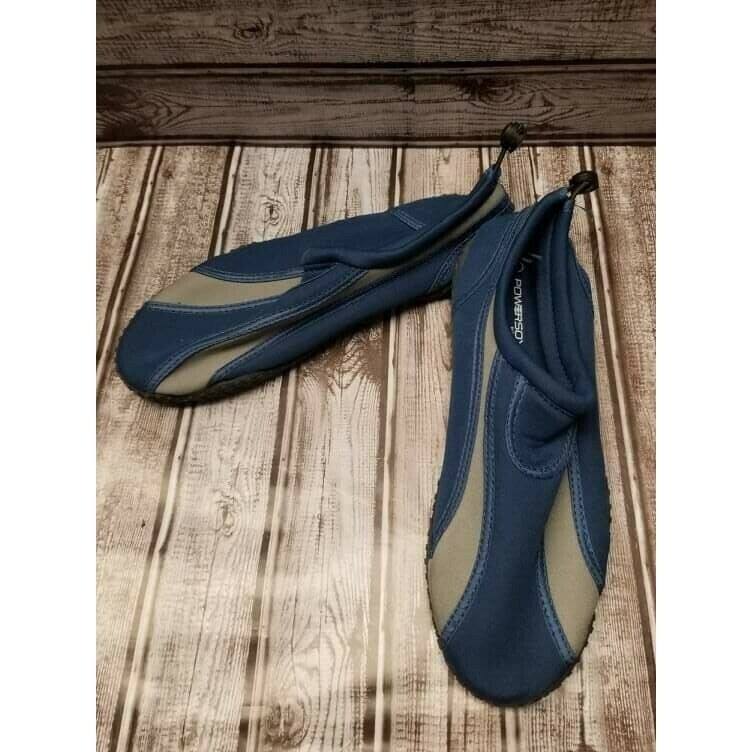 PANTOFOLA D’ORO Powersox taglia 8 donna punta oro blu navy scarpe acqua spiaggia ciabatte sandali grip