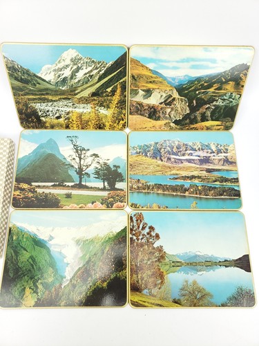 JASON Placemats & Coasters NEW ZEALAND SCENES Set of 6 Cork Backed W/ BOX VTG - Picture 6 of 13