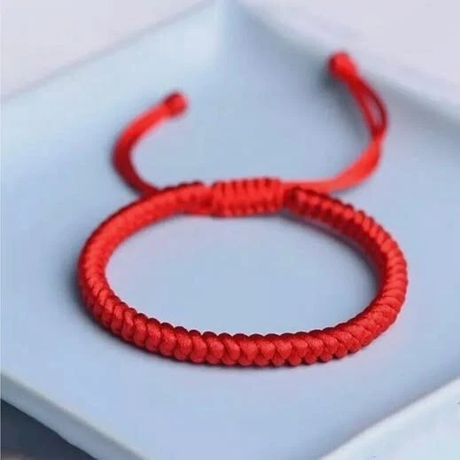 Pulsera Buena Suerte Fortuna para Mejor Protección Regalo - Cuerda Ajustable Cuerda Roja Foto 4 de 4