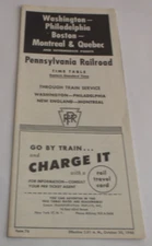 OCTOBER 1960 PRR PENNSYLVANIA RAILROAD FORM 76 PUBLIC TIMETABLE