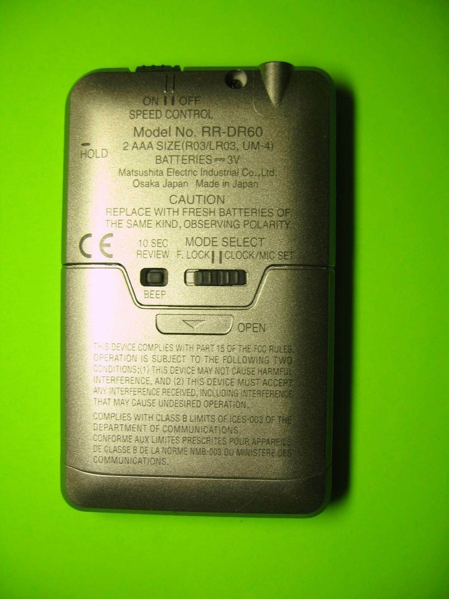 Panasonic RR-DR60 Digital IC Recorder EVP Ghost Hunt Rare Panasonic RR-DR60 Digital IC Recorder EVP Ghost Hunt Rare
