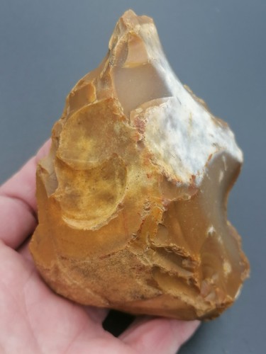 Acheulean culture Lower Paleothic France Handaxe Biface in Jasper Dordogne - Picture 7 of 16
