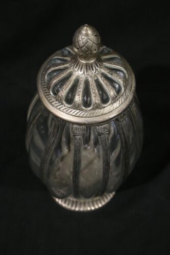 antico vaso speziale vetro ingabbiato indiano anni 40 900 argentato no murano - Bild 10 von 24