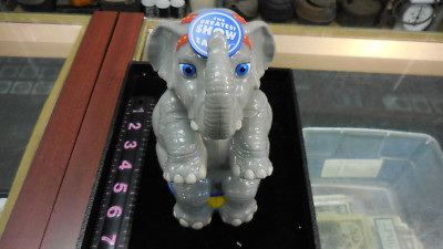 Greatest Show On Earth Ringling Bros Sitting Elephant Mug Glass Flip Head Cup
