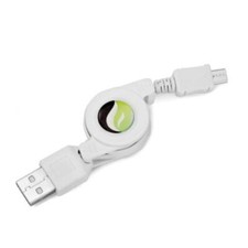 USB CABLE RETRACTABLE MICROUSB CHARGER POWER CORD SYNC WIRE for PHONES  TABLETS