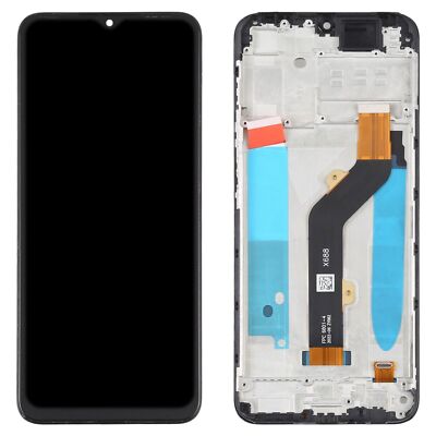 LCD Display Screen Touch Digitizer Full Assembly Frame For Tecno Spark 7P KF7j
