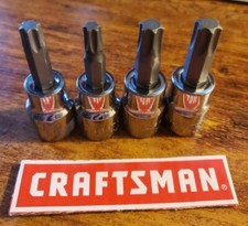 4 Craftsman 38 Dr Torx Star Bit Sockets. T30t40t45t50 4 Craftsman 38 Dr Torx Star Bit Sockets. T30t40t45t50