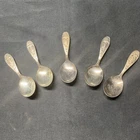 Lot Of Sterling Silver Plated Birth Spoons 50's early 60's Rogers IS 136g