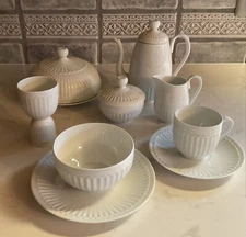 LIMOGES FRANCE CHAMART INDIVIDUAL BREAKFAST SET - 12 pieces, Unused, Porcelain