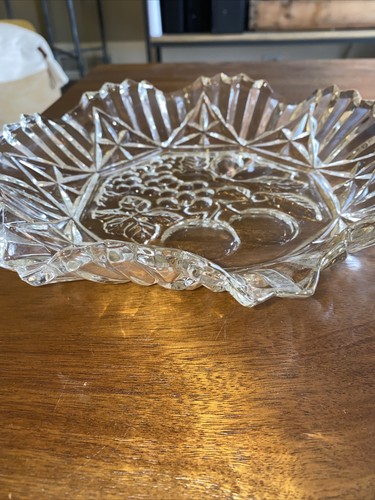 Vintage Federal Glass Pioneer Fruit Bowl - Clear Glass- 10” - Picture 5 of 5