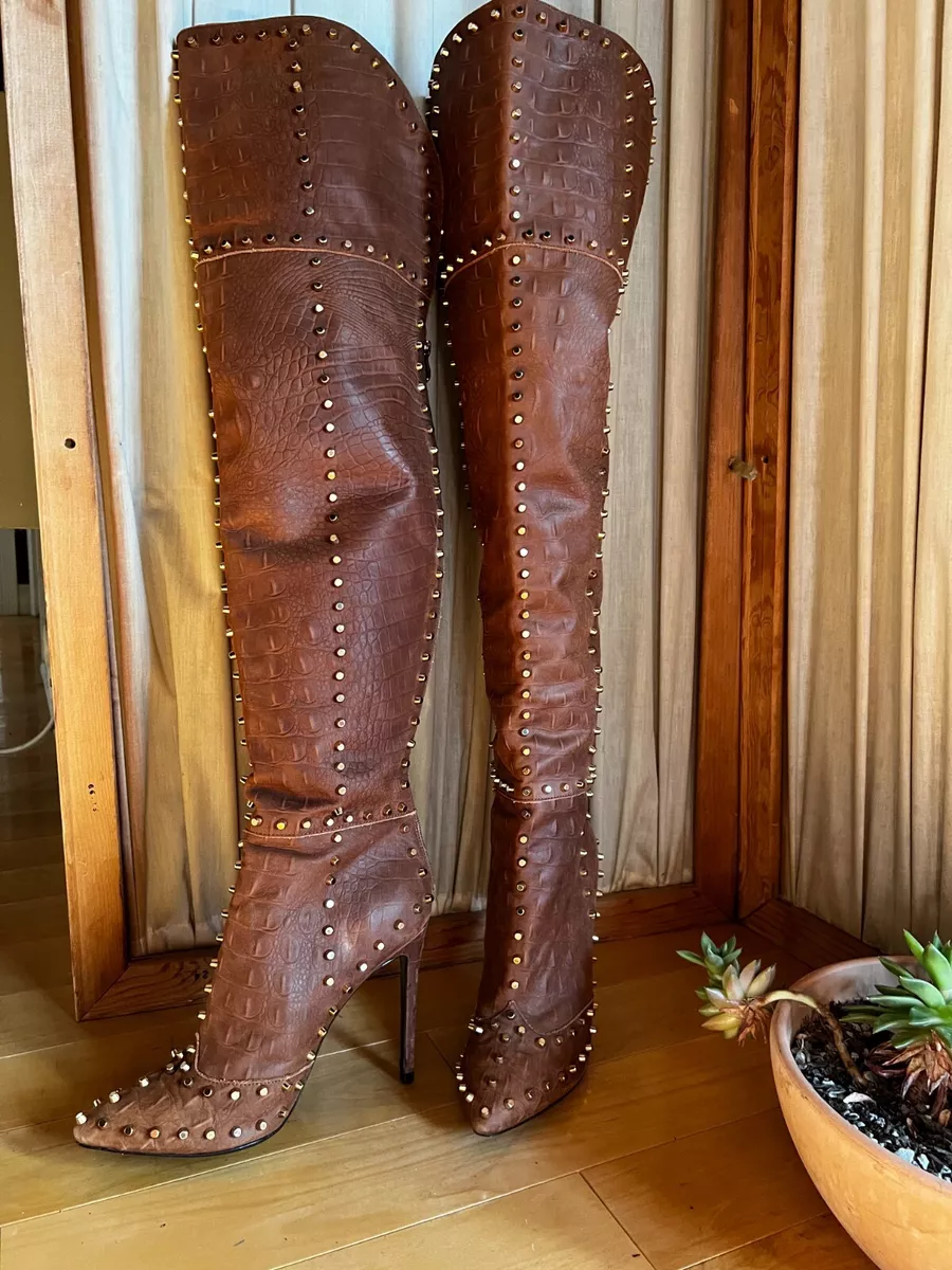 Thigh high cheap designer boots