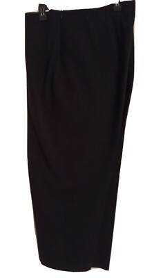 Talbots Plus 22W Navy Classic Fit Poly Rayon Stretch Pants Side Zip