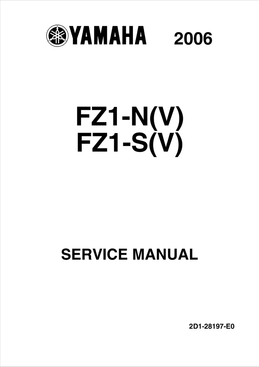ヤマハ FZ1/FZ1 FAZER サービスマニュアル、パーツリスト、その他 FZ1 Motorcycle Service & Repair Manuals for sale | eBay