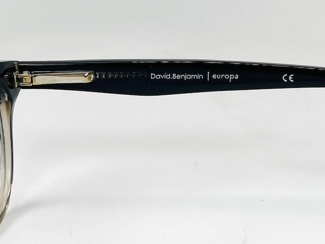 New David Benjamin DB-182 C3 Charcoal & Smoke Eyeglasses 50/17/135 New David Benjamin DB-182 C3 Charcoal & Smoke Eyeglasses 50  main image 3