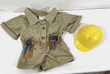 Build-A-Bear Carpenter Construction Outfit Tool Belt and Hard Hat