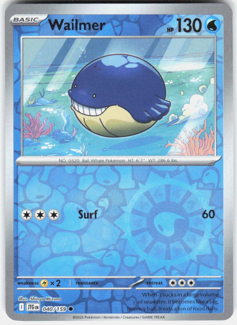 Wailmer[JTG - 040/159] Reverse Holofoil C