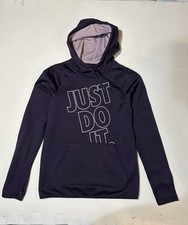Womens Nike Dri Fit Hoodie Size X-Small Just Do It Purple
