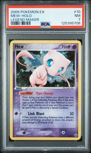 2006 POKEMON EX LEGEND MAKER #10 MEW-HOLO PSA 7