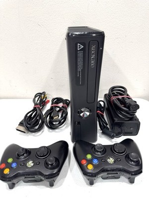 Xbox 360 Slim 4GB Console Bundle 2 Wireless Controllers NFS Most Wanted Tested