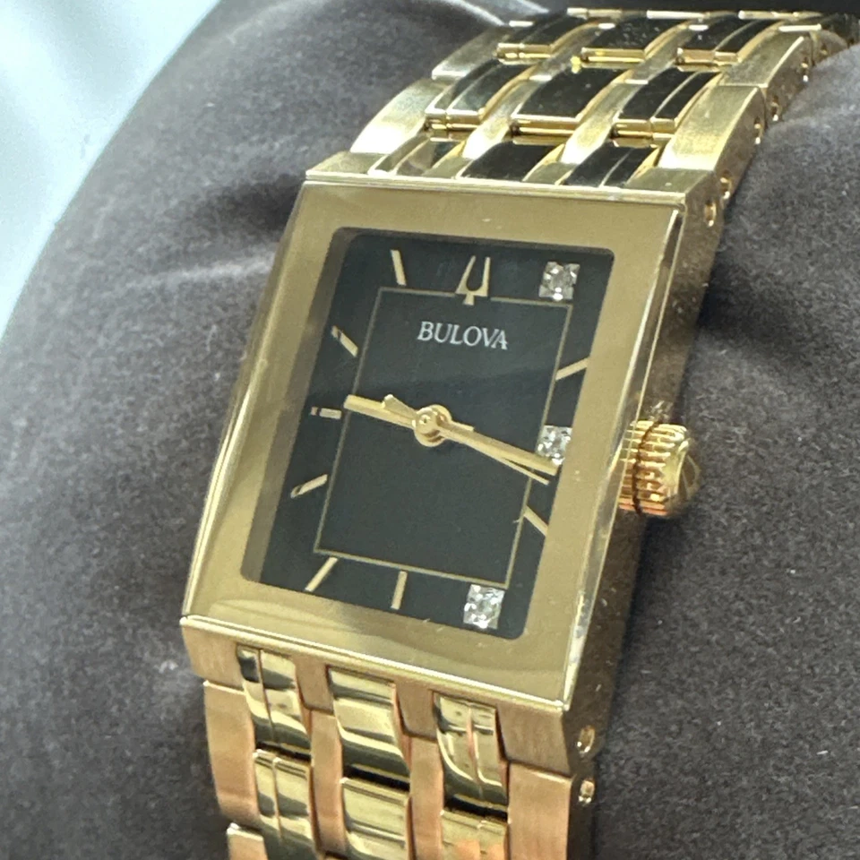 Женские часы Bulova Marc Anthony Quadra черный циферблат - 97P167 - Изображение 3 из 4