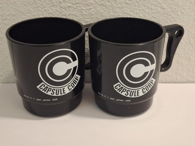 SET OF 2 Dragon Ball Z CAPSULE CORP Black Camper Stack Mug 2021 Bandai Spirits
