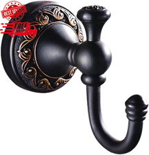 Brass Towel Hooks, Oil Rubbed Bronze Robe Hooks Antique for Bathroom Cloakroo...