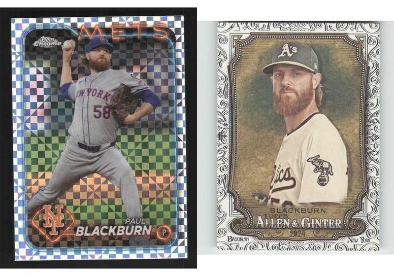 Paul Blackburn Baseball Card 2 Card LOT