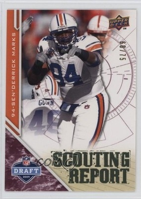 2009 Upper Deck Draft Edition Burgundy 60/75 Sen'Derrick Marks Rookie RC 03xg