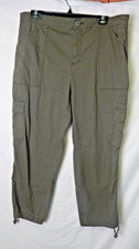 Social Standard Sanctuary Women's XXL Stretchy Cargo Jogger Pants Olive Green