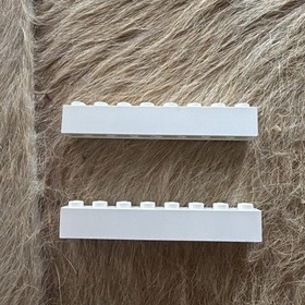 P Lego Lot 2 White Brick 1 x 8 Gringotts Pattern 3008px5 4714 Harry Potter 