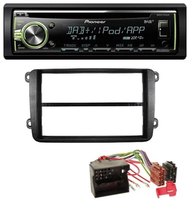 Pioneer DAB USB MP3 AUX CD Autoradio für VW Golf V VI Touran Passat 3C Caddy EOS - Bild 1 von 4