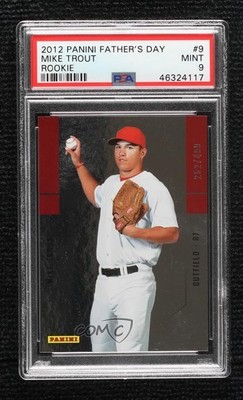 2012 Panini Father's Day Rookies 252/499 Mike Trout #9 PSA 9 MINT gp1
