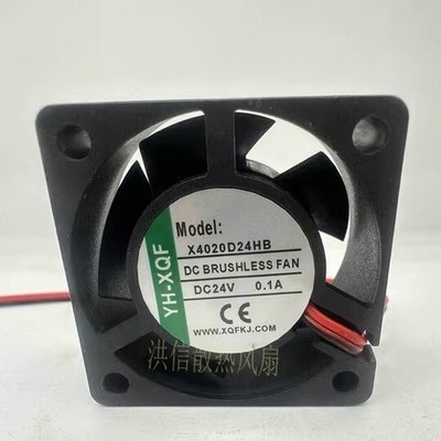 1 PCS  YH-XQF  Fan  X4020D24HB  DC24V 0.1A 4020 4CM  2 wire cooling fan *vv