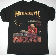 MEGADETH PEACE SELLS BUT WHO'S BUYING BLACK T SHIRT SHORT SLEEVE ALL SIZE