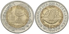 Holland. 10 Euro. 1996. Constantijn Huygens. CuNi, The. 10.45g. SC.
