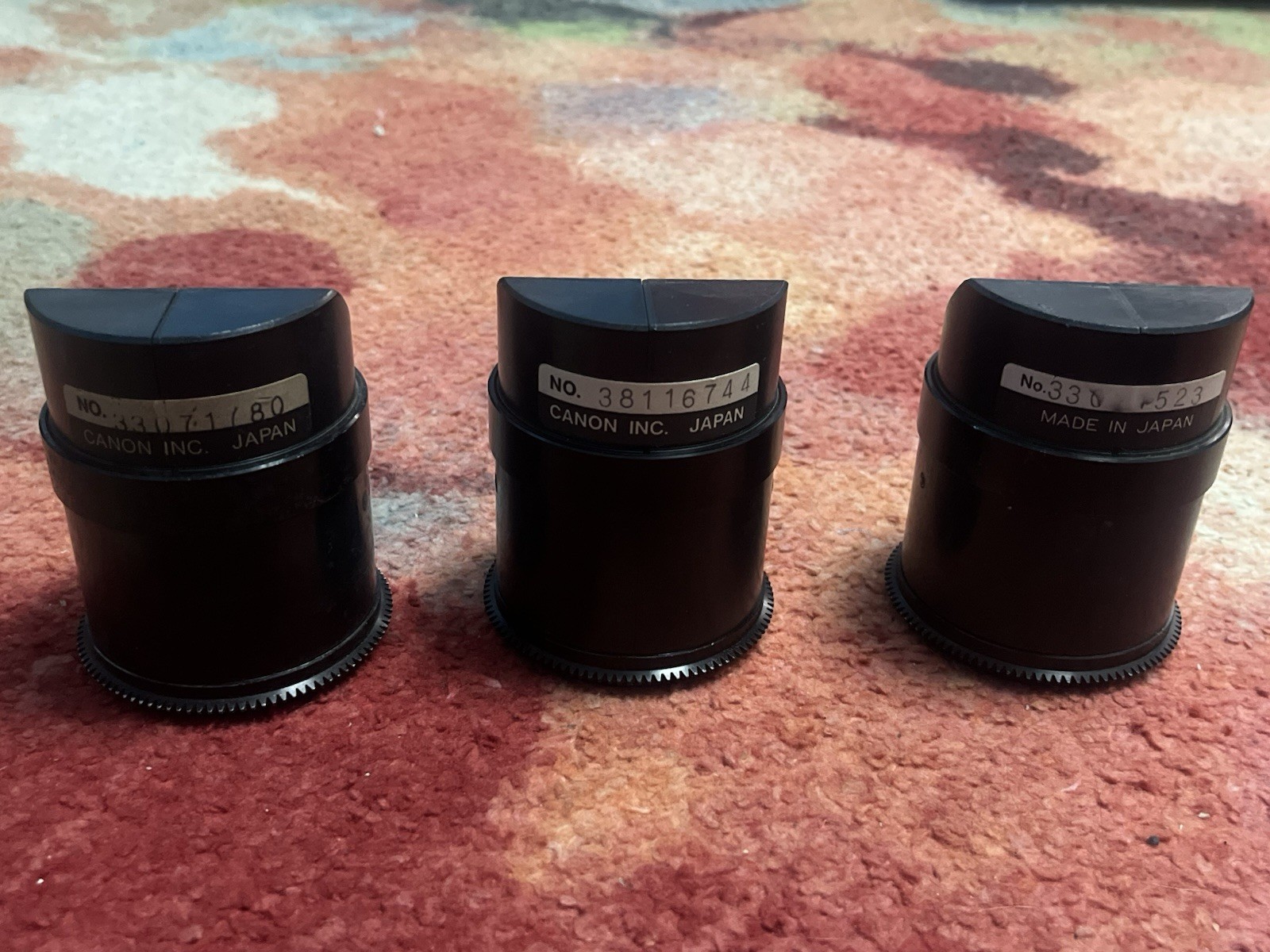 Lot of 3 Canon Microfilm Reader Lenses Micrographics Japan
