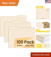 Manilla Folders Letter Size 8.5 x 11 inches,1...