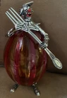 Vintage Italian Murano Glass 925 Silver Clown Figurine Hand Blown Italy Fork