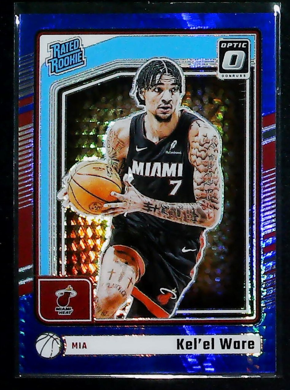 2024-25 Donruss Optic Kel'el Ware Hyper Blue SN/175 #280 Miami Heat