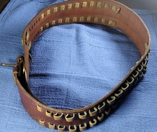 Vintage Black Sheep Brand Leather Cartridge Belt, Good Used Condition