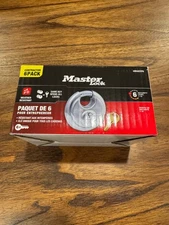 Master Lock Pro Pack Shrouded Outdoor Keyed Padlock, Keyed Alike 6PACK, 40KACCP6