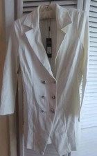White Ivory Mini Blazer Dress Size Medium by Fashion Nova New NWT 862628