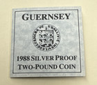 1988 Guernsey Proof Silver £2 King William II Coin COA and Box — photo 3