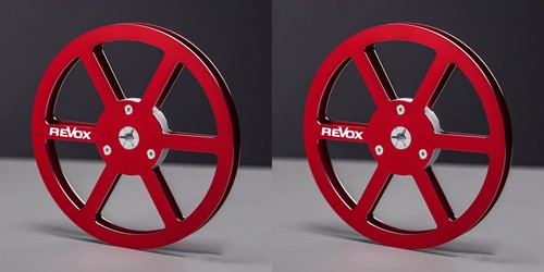 One Pair 7'' Revox Tape Reel red Aluminum Reel to Reel Empty Take up Reel