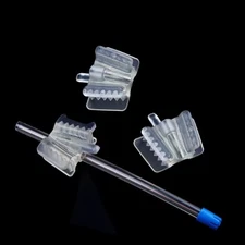 3Pcs Dental Mouth Prop Silicone Saliva Ejector Suction Tip Retractor Set